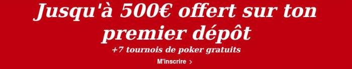 500 euros de bonus poker